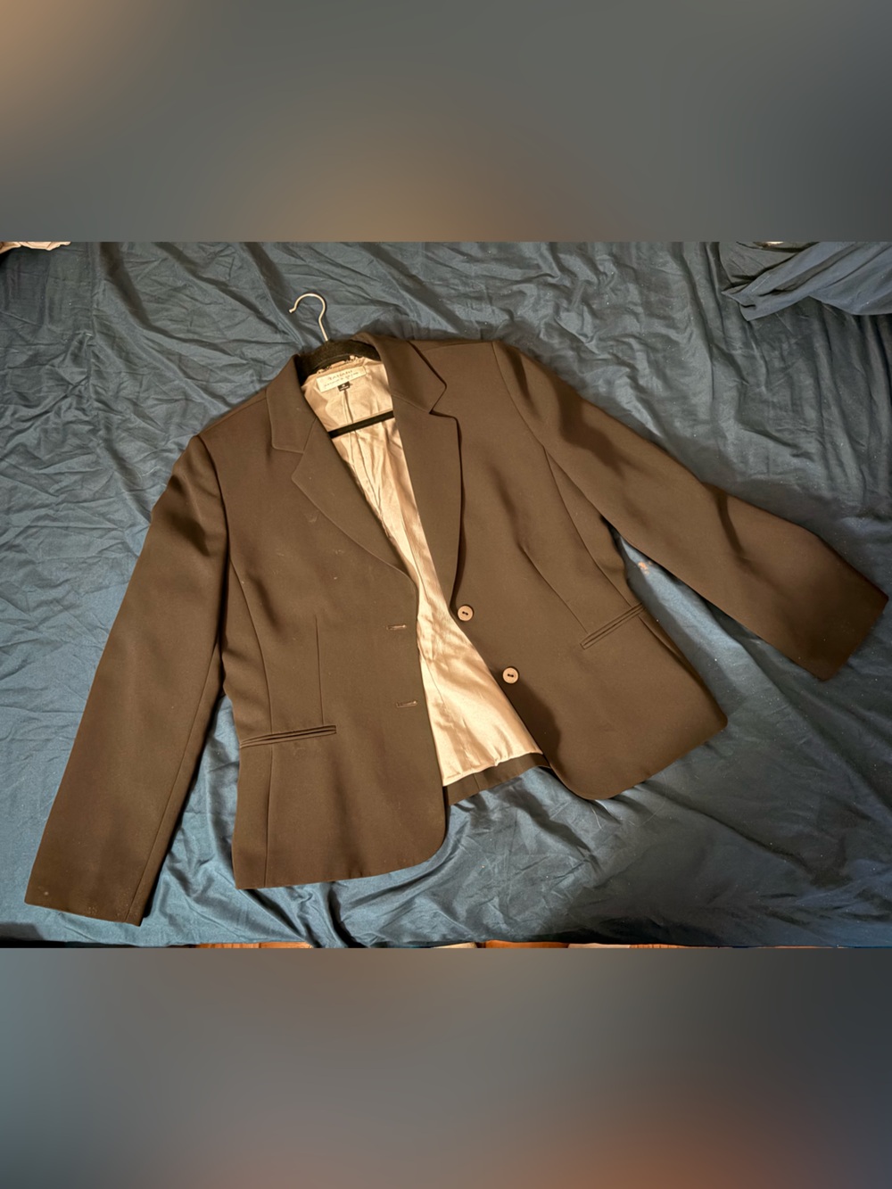 Classic Black Women's Blazer with Satin Lining